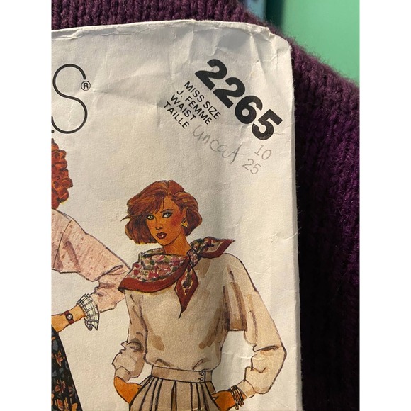 McCalls 2265 skirt sewing pattern sz 10 - Picture 2 of 5